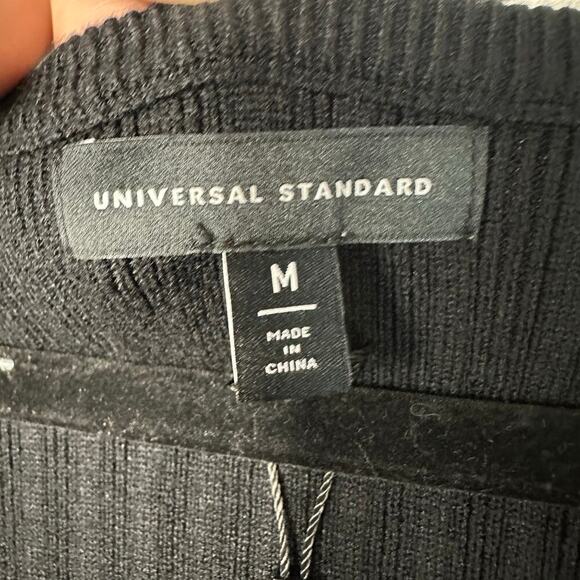 Universal Standard Dress Helios Knit Sweater Ribbed Sweaterdress Midi Black 18 - Picture 5 of 11